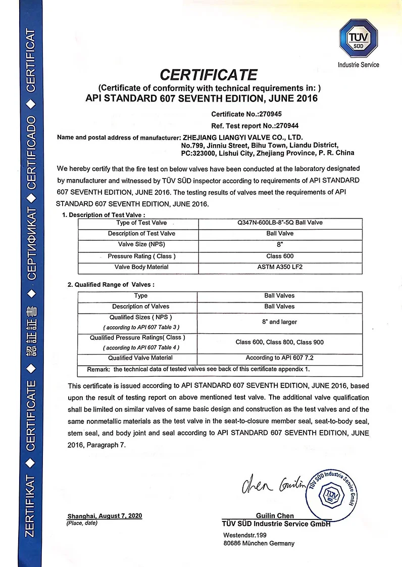 certificated valve manufacturer