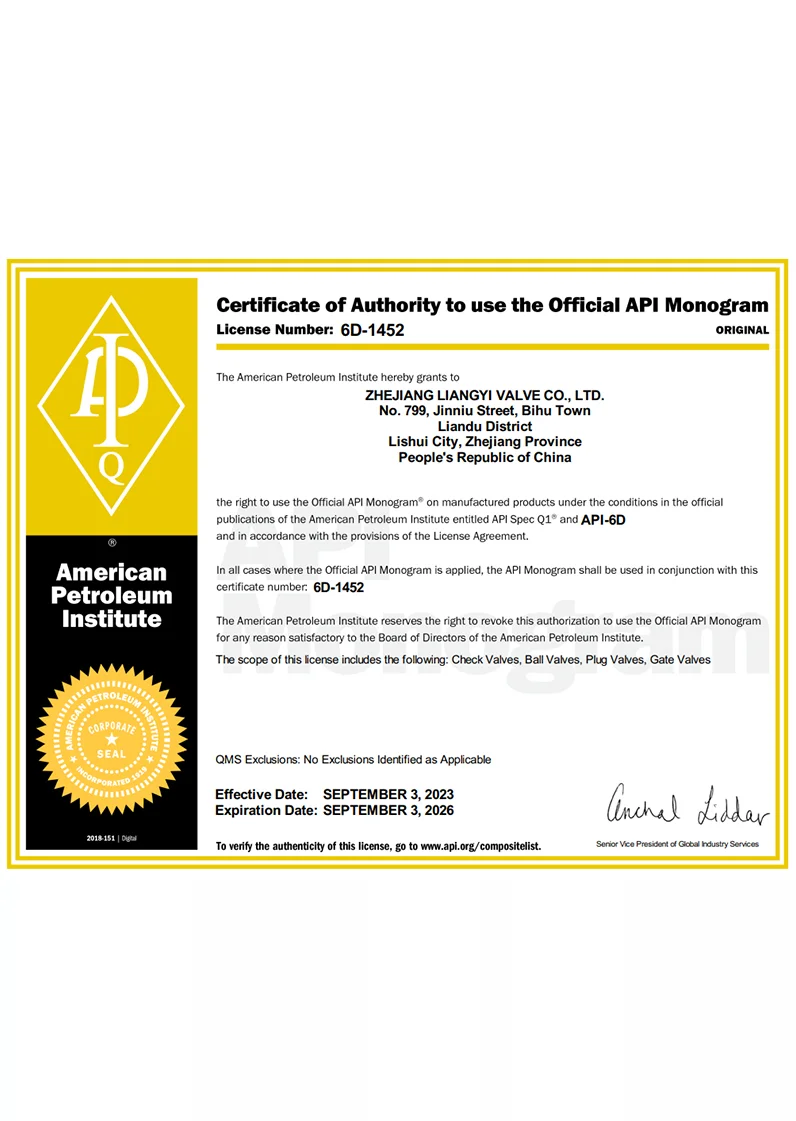 certificated valve manufacturer