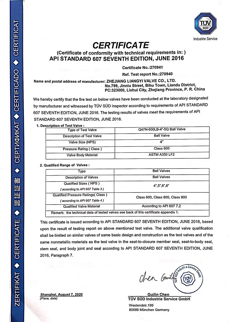 certificated valve manufacturer