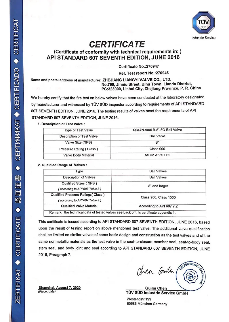 certificated valve manufacturer